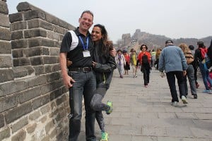 MBA Graduate Marilyn Stoa with partner at tourist location